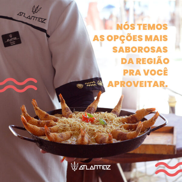 Camarão na Praia do Futuro - Camarões Jangada Atlantidz + 02 pulseiras de acesso à piscina de De R$ 209,90 por apenas R$ 129,90 no Complexo Atlantidz. - Imagem 3