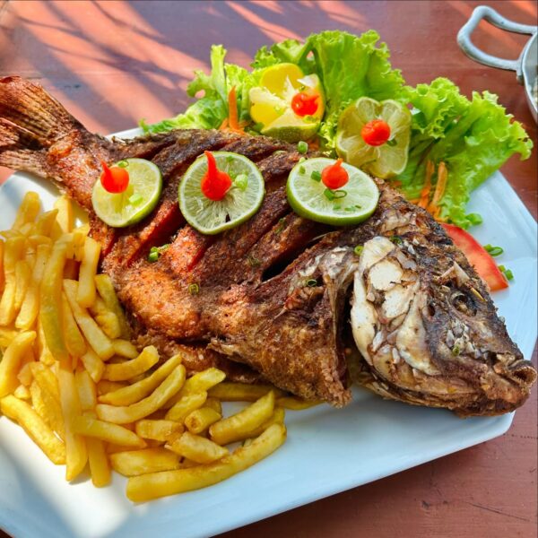 Tilápia Completa com Fritas e Baião + 2 Pulseiras do Espaço Kids de R$159,90 por apenas R$99,90. - Imagem 2